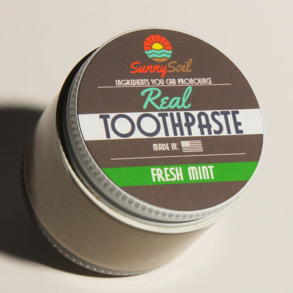 SunnySoil REAL Fluoride-Free Toothpaste- All natural ingredients- 2 oz